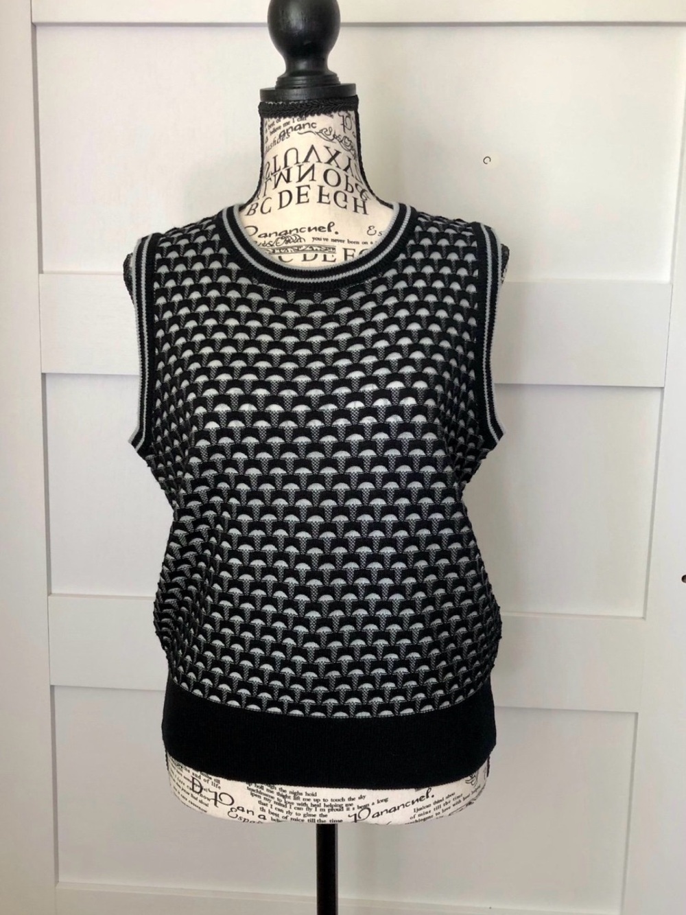 Women’s Black & Grey Sweater Vest